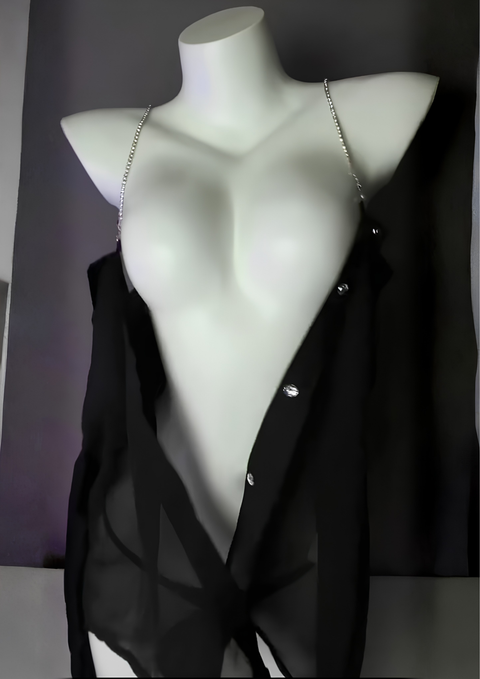 Midnight Elegance Sheer Nighty